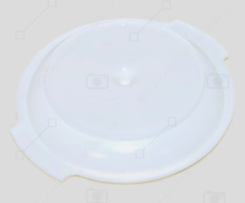 Tupperware 'Suzette' three-compartment serving bowl with detachable handle and transparent lid