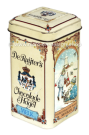 Vintage blikje De Ruijter's Chocolade Hagel melk 1974