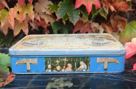 Vintage tin with image of St. Peter's Square - Vatican City on the occasion of the installation of Pope John Pius XII.