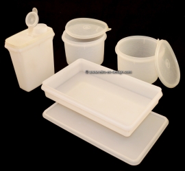 Retro Vintage transparante jaren '60 / '70 opbergers van Tupperware