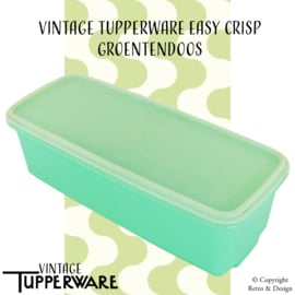 Caja de Verduras Vintage Tupperware "Easy Crisp", Panera, Contenedor de Almacenamiento en Verde Jade