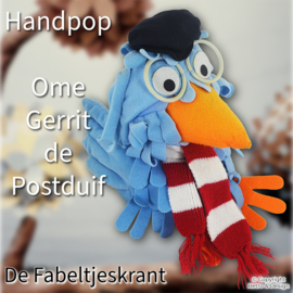 Marionnette à main Gerrit le Pigeon – Objet de collection nostalgique de De Fabeltjeskrant (2009–2010)