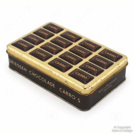 Vintage Driessen Carro’s chocoladeblik – reliëfdeksel
