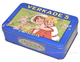 Vintage blik van Verkade met moeder en kind in nostalgisch design