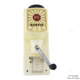 Vintage Wand-Kaffeemühle mit Douwe Egberts Logo – Ein zeitloses Stück Kaffeegeschichte