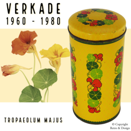 Étain Vintage de Biscuits Verkade avec Capucine : Un Morceau de l'Histoire Nostalgique des Pays-Bas