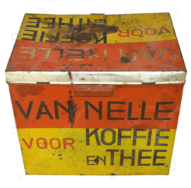 Blikken Trommel of Winkelblik voor Koffie en Thee van het merk Van Nelle, Rotterdam uit 1930