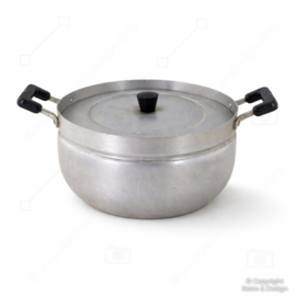 Vintage Aluminium Cooking Pot with Lid – Retro Pan – Ø 20.5 cm
