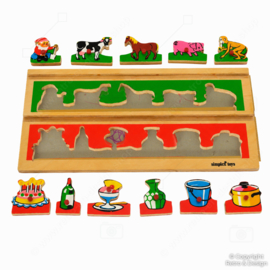 Puzzle Encastrable Vintage en Bois Simplex Toys – Années 1950