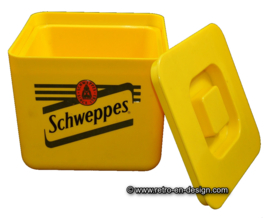 Vintage Schweppes Cubo de hielo de plástico, enfriador