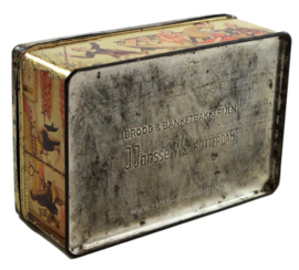 Vintage tin "Brood & Banketbakkerijen J.J. Janse Wz Rotterdam"