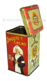 Vintage Droste cacaoblik met verpleegster met dienblad, netto 1/2 KG