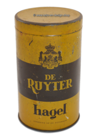 Runde Vintage Blechdose für De Ruyter hagel