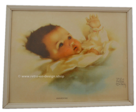 Illustration Awakenings, Bessie Pease Gutmann in a white wooden frame