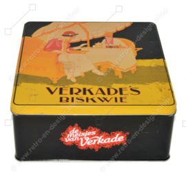 Nostalgisch koek- of biscuitblik Verkade's Biskwie, de meisjes van Verkade