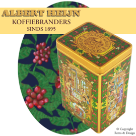 🌟 Exclusieve Vintage Blikvanger van Albert Heijn - Echt Erfgoed van Koffiebranders Sinds 1895! 🌟