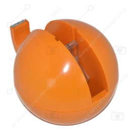 Schwerer Vintage orangefarbener 70er Kunststoff Klebebandhalter