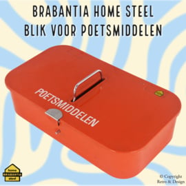 🌟 Unieke Vintage Oranje Poetsmiddelendoos van Brabantia uit de Jaren '70! 🌟