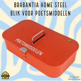 🌟 Boîte à cirage vintage unique en orange de Brabantia des années 1970 ! 🌟