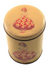 Vintage biscuit tin "Paula", by bakery Paul C. Kaiser 1930-1950