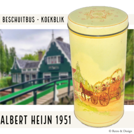 Encantadora lata vintage de galletas: una pieza atemporal de la historia de Albert Heijn
