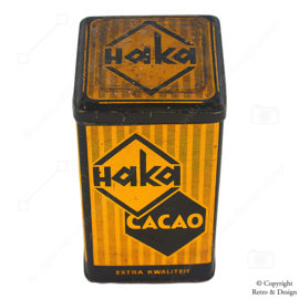 Boîte à Cacao Vintage HaKa – Design d'Emballage Historique de la Coopérative (1935 - 1960)