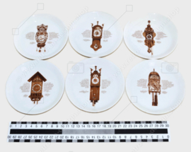 Set of six pastry plates as an addition of the well-known Nutroma - Mitterteich Clock tableware