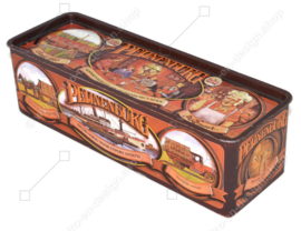 Rectangular vintage tin for gingerbread van Peijnenburg, anniversary edition.