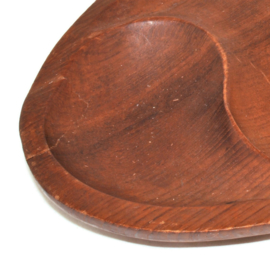 Vintage handmade wooden design bowl by Laur Jensen for Odense Dänemark