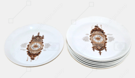 Cake plate, pastry plate/dish from the Nutroma Clock tableware made by Mitterteich Porzellan