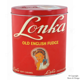 Lata Ovalada Roja Retro de Lonka para Caramelo Blando
