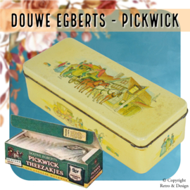 "Vintage Elegance: Luxurious Pickwick Tea Tin from the Douwe Egberts Heritage Period (1930-1970)"