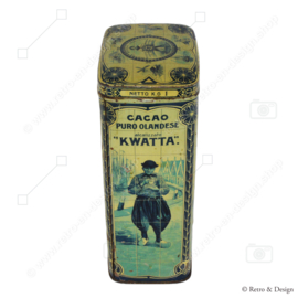 Lata de cacao rectangular del periodo 1900-1925 para 1 kg de cacao KWATTA