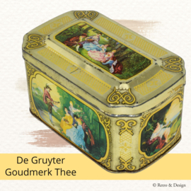 Blechdose mit romantischen Szenen von De Gruyter Goldmarke Tee
