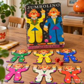 Jumbolino von Jumbo (1965) – Vintage Clown-Puzzle- und Würfelspiel