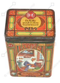 Coffee tin by Douwe Egberts with nostalgic images