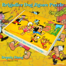 Vintage puzzel van de tekenfilmserie Brigadier Dog uit de jaren 60 - 70