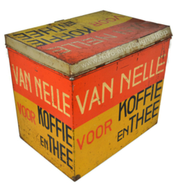 Blikken Trommel of Winkelblik voor Koffie en Thee van het merk Van Nelle, Rotterdam