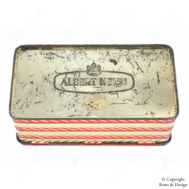 Authentique Boîte à Biscuits Albert Heijn des Années 1960 avec Décoration Dorée – Objet de Collection Historique