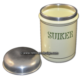 Contenedor de almacenamiento de esmalte vintage para azúcar - 'Suiker'