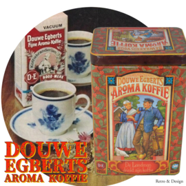 Lata de almacenamiento Douwe Egberts vintage para café aromático, año 1753