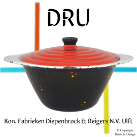 "Nostalgia: Sartén de Esmalte de la Colección Heritage de Diepenbrock and Reigers (DRU) con Diseño Confetti"