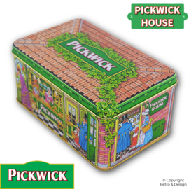 Boîte à Thé Douwe Egberts Pickwick – La Maison Pickwick (Années 1980, Objet de Collection Vintage)