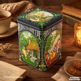 Vintage Fairy Tale Tin by Konmar – Featuring Little Red Riding Hood & Hansel and Gretel