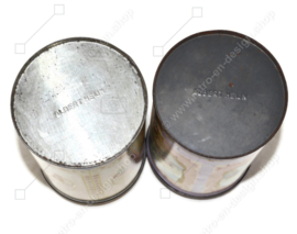 Set of two vintage tin tins for Albert Heijn "Echte Zaanse Koeken"