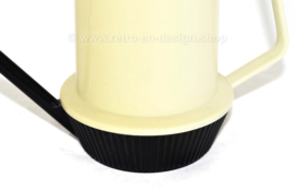 Vintage plastic plant watering can from the 60s / 70s from Emsa in cream and dark brown