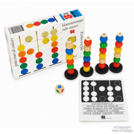 Vintage Jumbo Kleurentorentjes – Educatief Houten Kinderspel ca. 1970