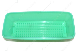 Vintage Tupperware Selleriebehälter, Gemüsebox, Brotbox, Aufbewahrungsbox in Jadefarbe - Easy Crisp