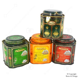 🌟 Ensemble de quatre magnifiques boîtes à thé vintage Pickwick - un trésor intemporel du passé ! 🌟
