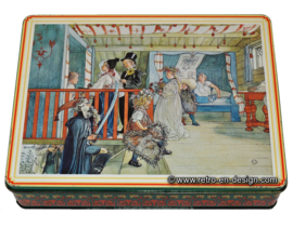 Vintage tin "A day of celebration" by Carl Larsson